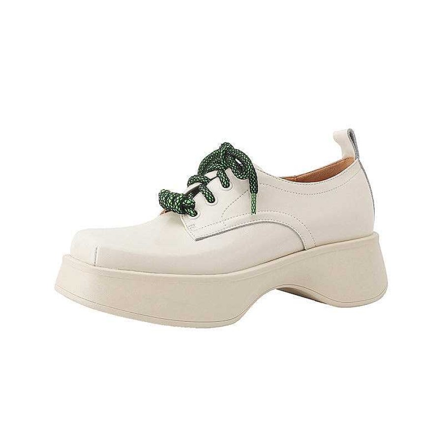 Dwarves Women Square Toe Lace Up Chunky Derby Shoes In /