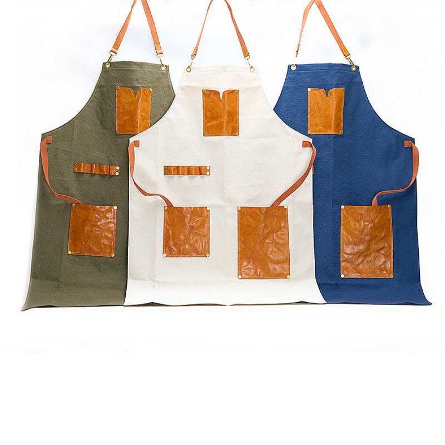 Dwarves Vegetable-Tanned Leather-Paneled Cotton-Canvas Apron