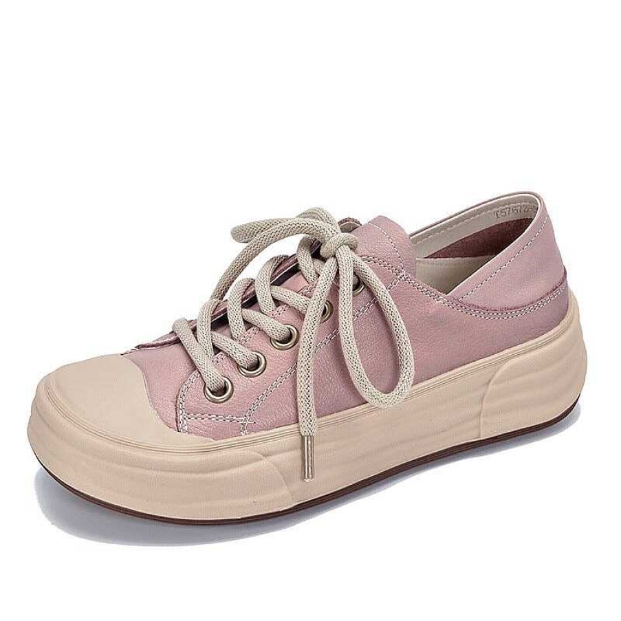 Dwarves Leather Rubber Toecap Sneakers For Women Low-Top Lace Up In / /