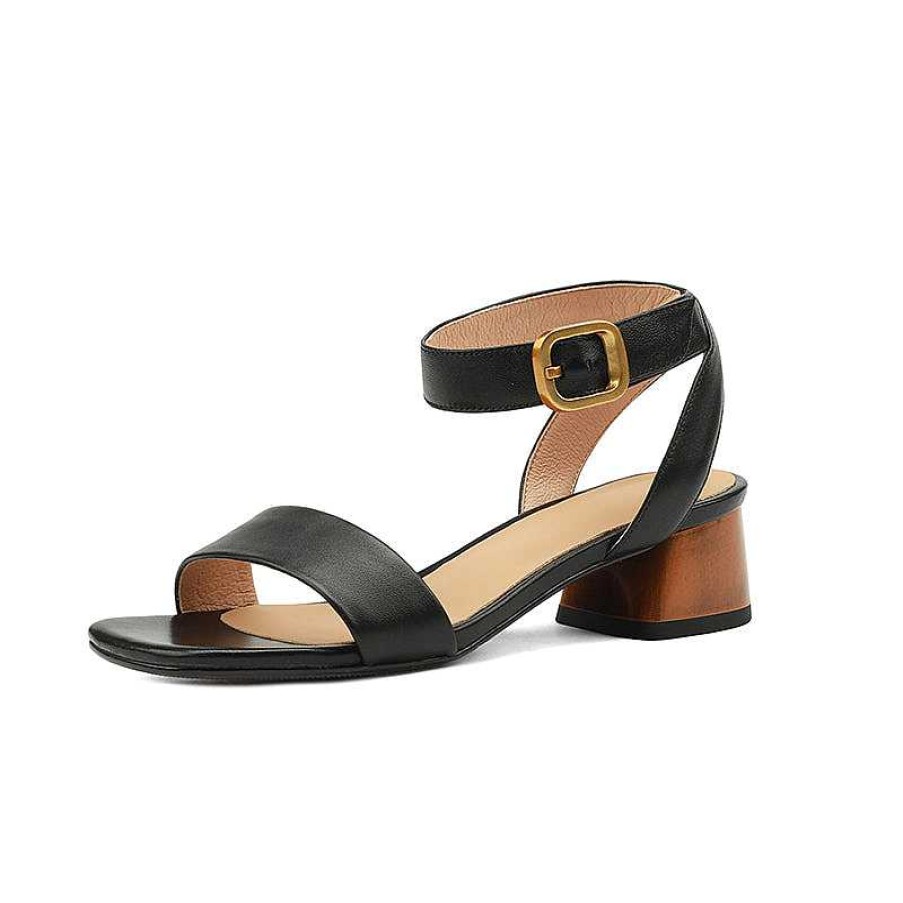 Dwarves Block Heel Leather Sandal Donddi Sandals In /