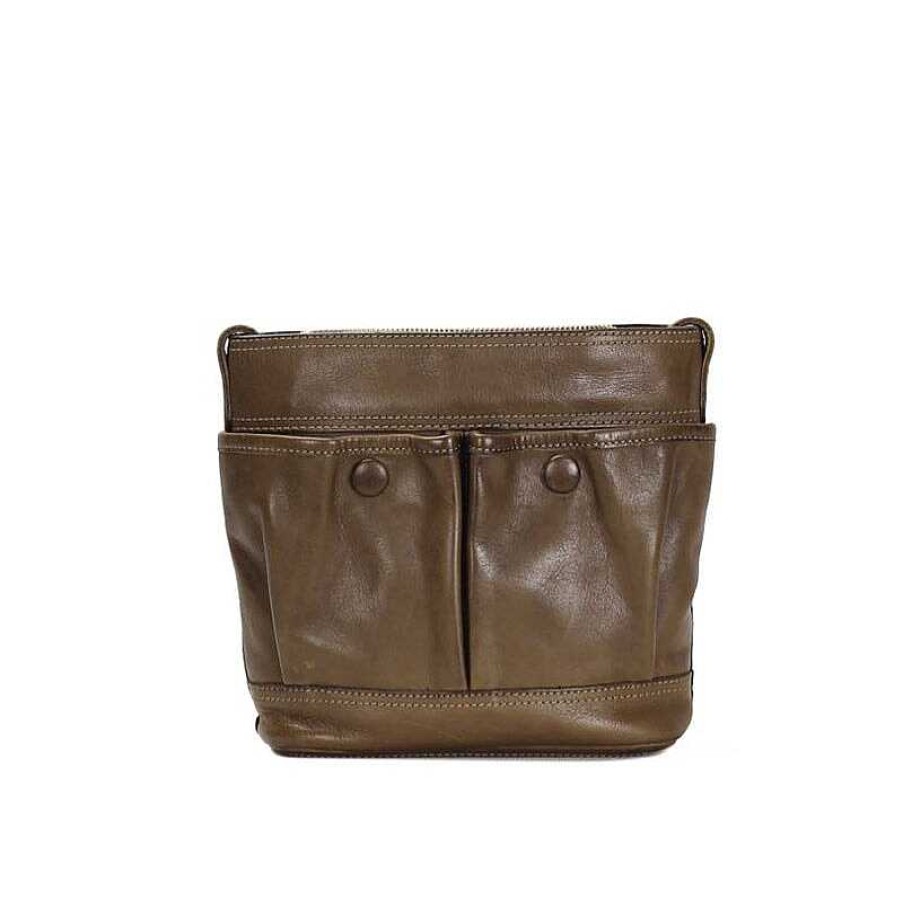 Dwarves Vintage Casual Vegetable Tanned Leather Tofu Women'S Bag