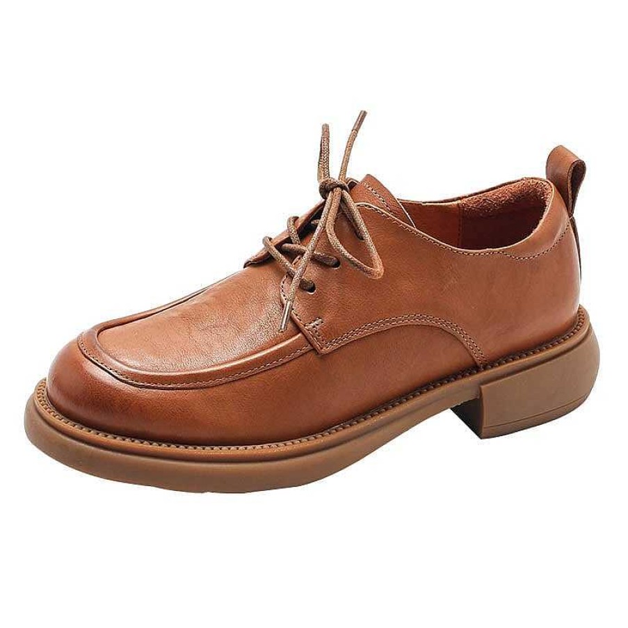 Dwarves Women'S Oxford Derby Shoes Handmade Vegetable Tanned Leather In / /