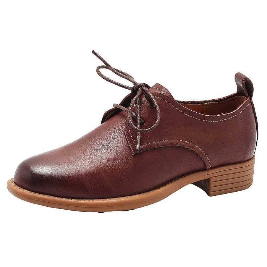 Dwarves Handmade Leather Oxford Derby Shoes For Women In / /