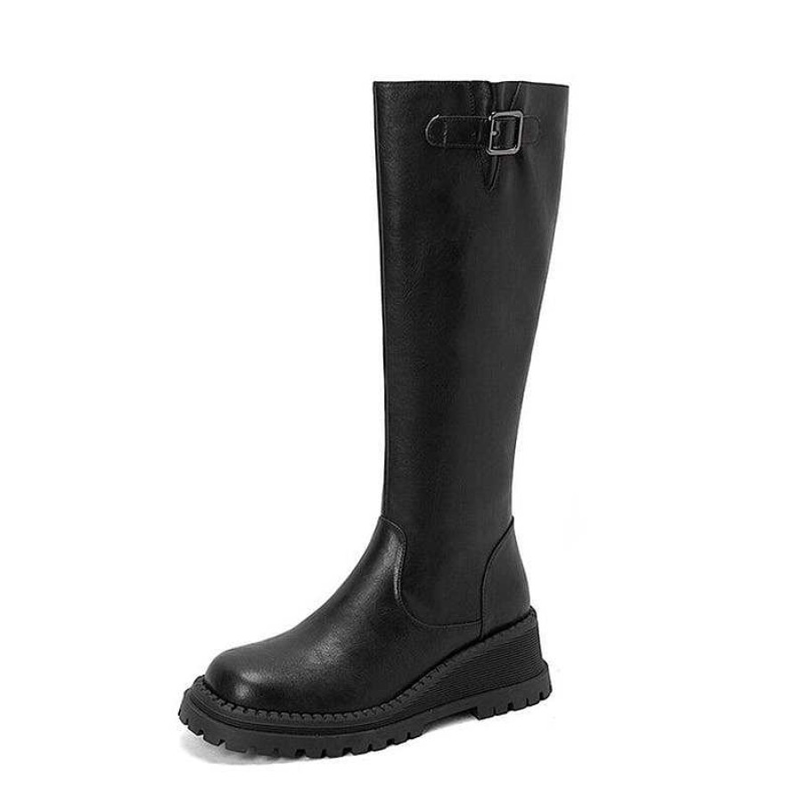 Dwarves Riding Boots For Women In / Leather - Chunky Knee High Boots