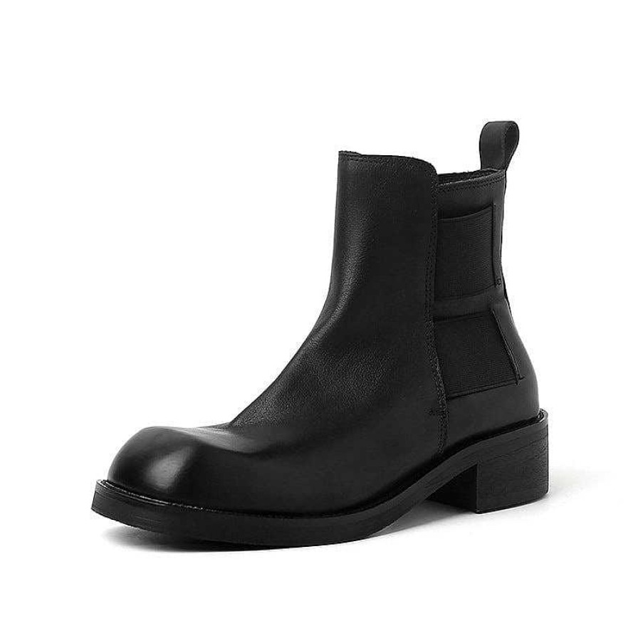 Dwarves 40Mm Block Heel Boots Classic Women'S Leather Chelsea Boots In /