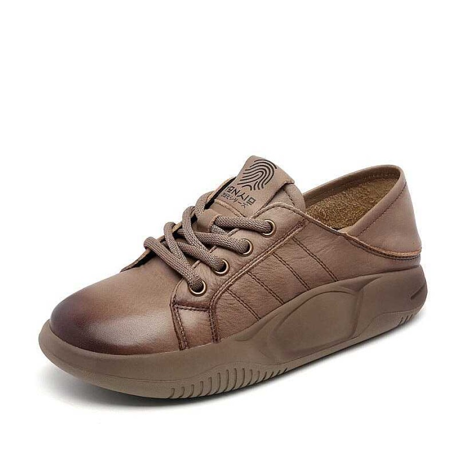 Dwarves Women Round Toe Lace Up Leather Platform Oxfords In /