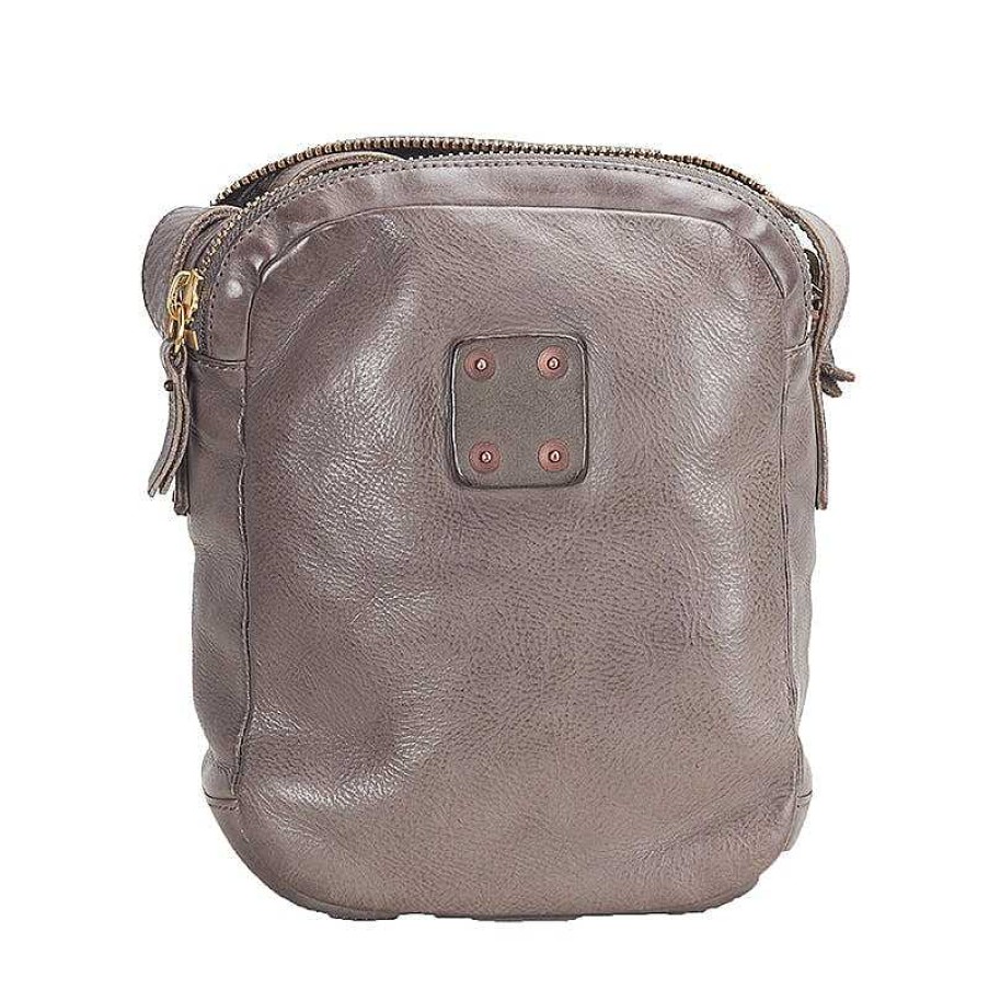 Dwarves Retro Vegetable Tanned Cowhide Leather Crossbody Bag