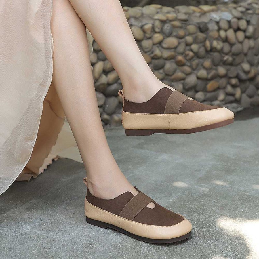 Dwarves Genuine Leather Retro Flats Slip On Loafers Women /