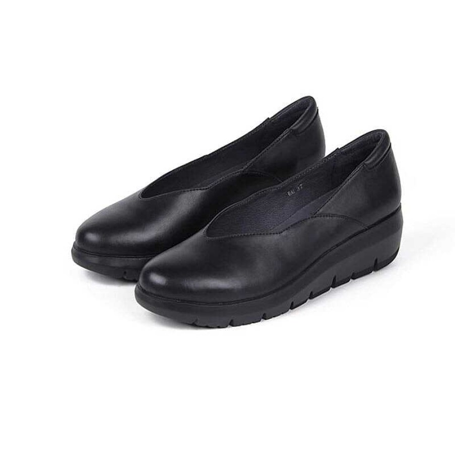 Dwarves Soft Leather Loafers For Women Light Wedge Heel In / / /