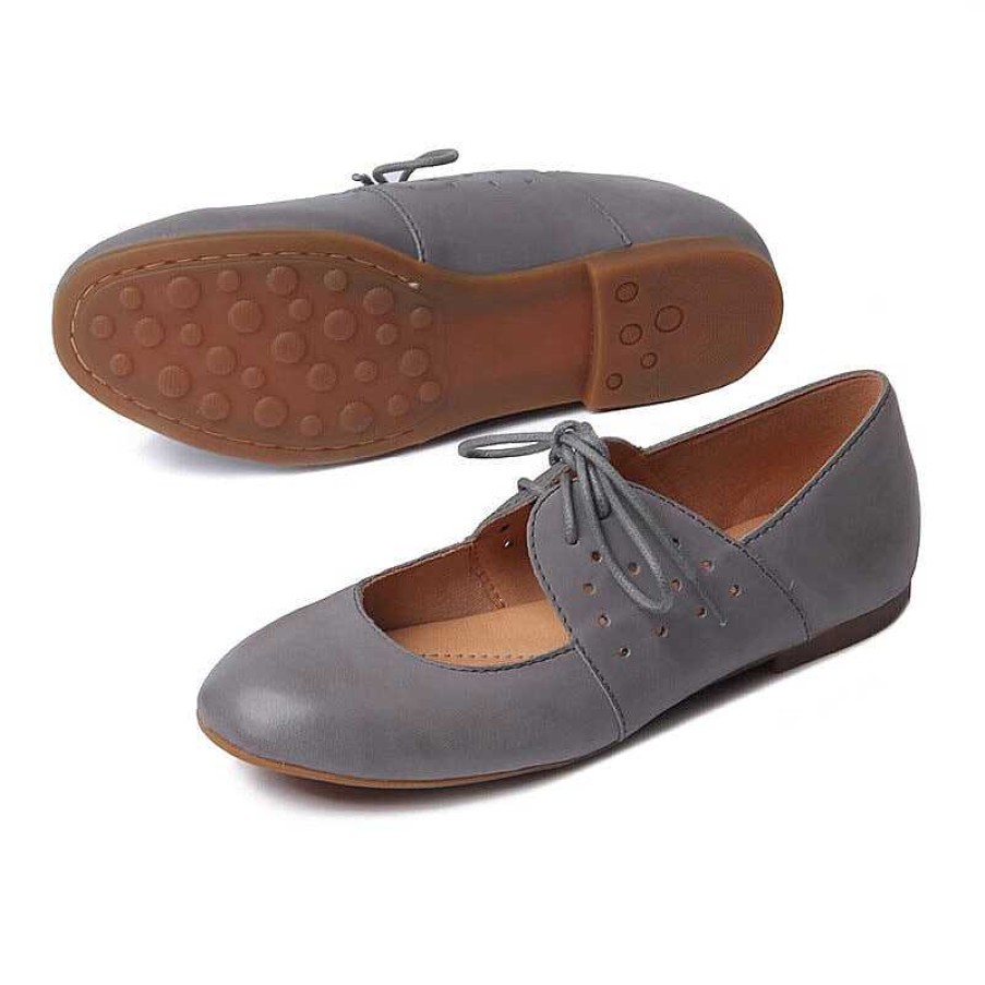 Dwarves Soft Leather Lace Up Mary Jane Flats Oxfords Handmade In / / /