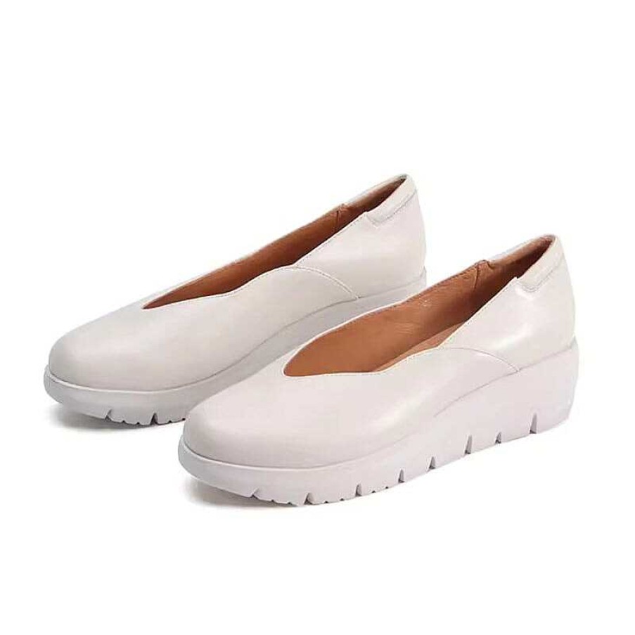 Dwarves Soft Leather Loafers For Women Light Wedge Heel In / / /