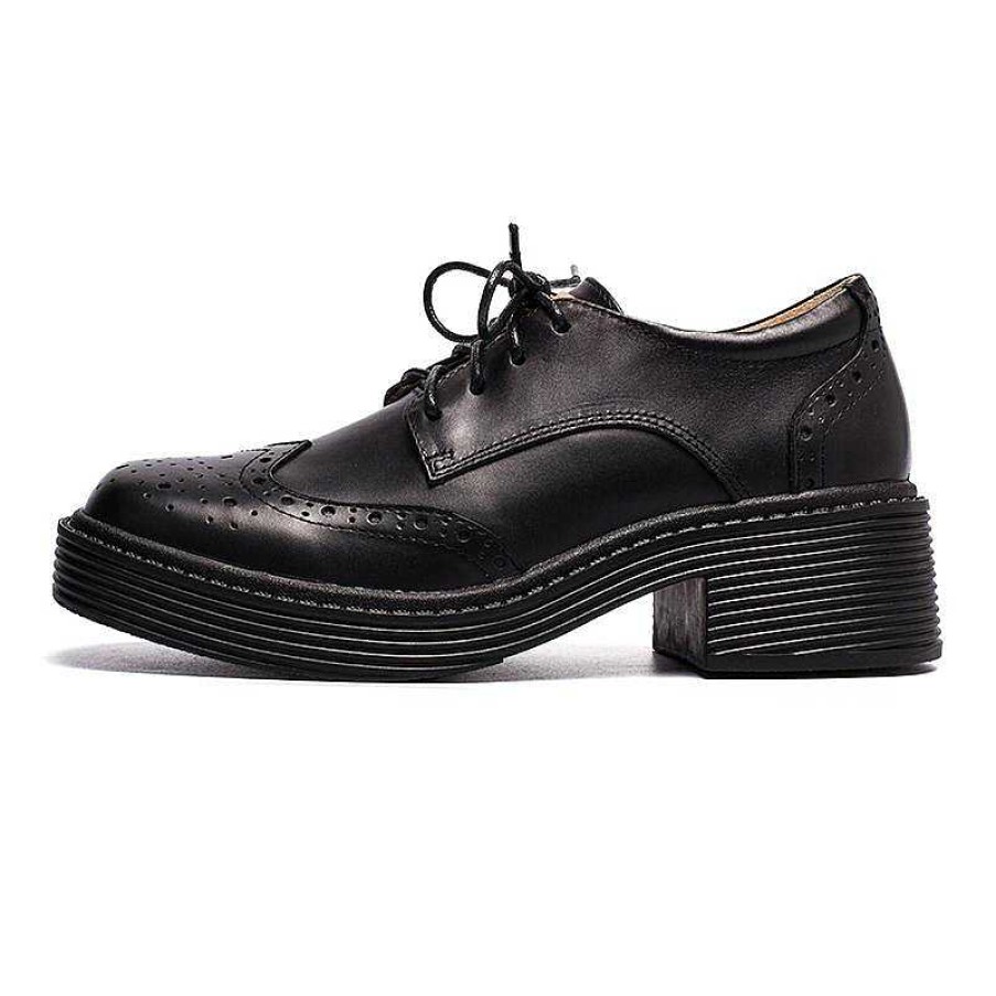 Dwarves Brogue Oxfords & Tie Shoes For Women Normal Fit Mid Heel /