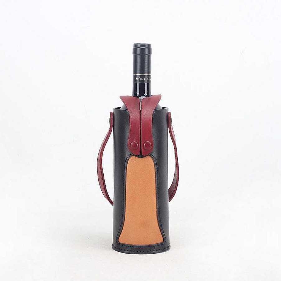 Dwarves Single Bottle Leather Red Wine Hand Holster