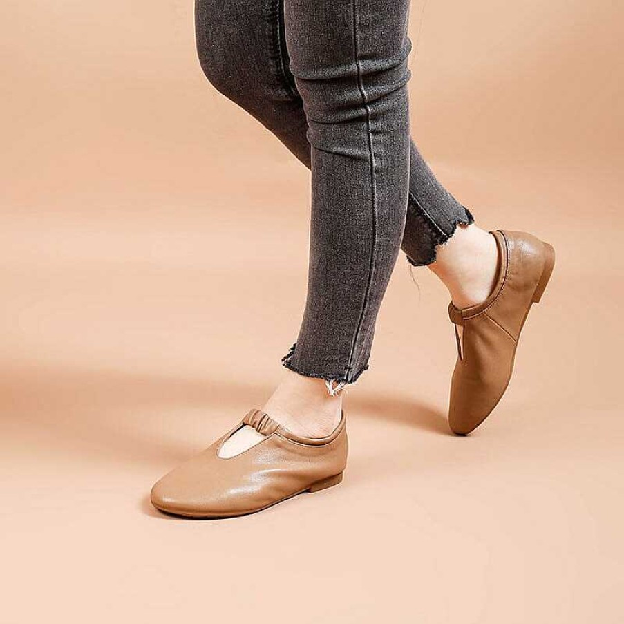 Dwarves Soft Leather Flat Slip On Loafers For Women Handmade In / / / /