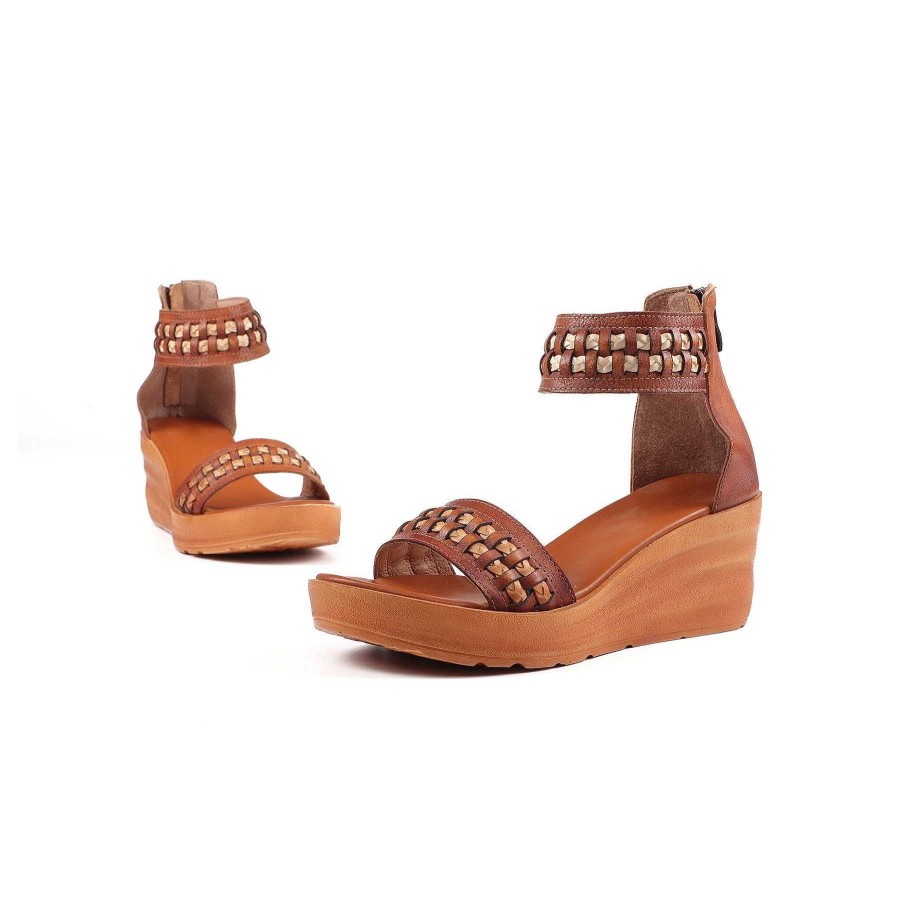 Dwarves Handmade Genuine Leather Platform Sandals Rivets /