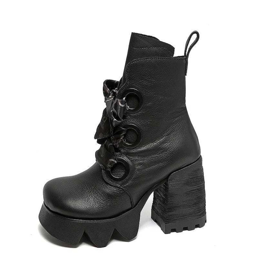 Dwarves Designer Boots Handmade 100Mm High Heeled Leather Short Boot In /