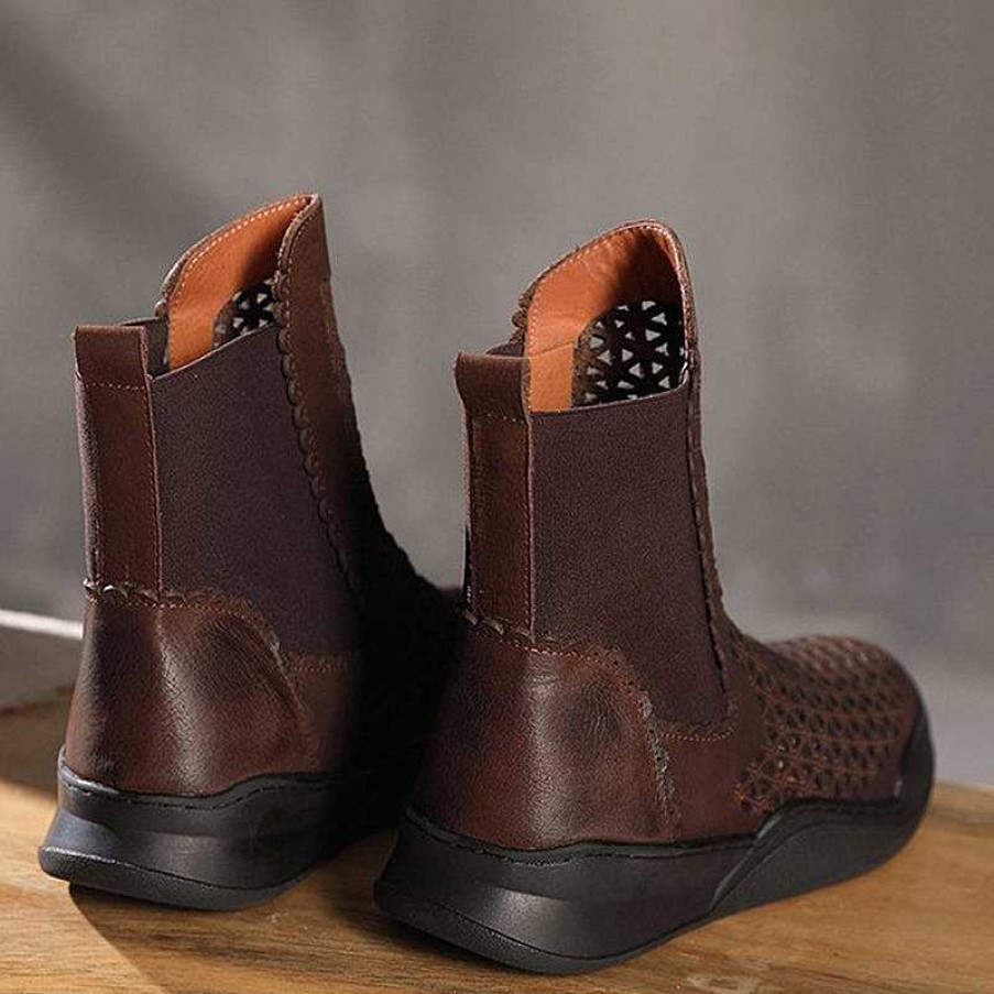 Dwarves Handmade Leather Chelsea Boots For Women In / / Summer Booties