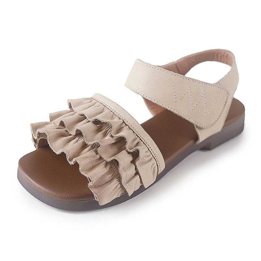 Dwarves Handmade Leather Sandals Open-Toe Women Flat Shoes In /