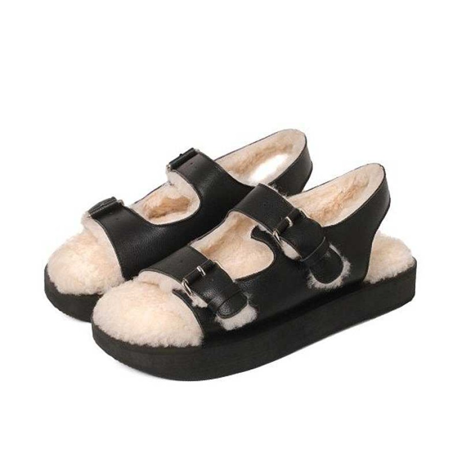 Dwarves Winter Sandals Leather Open Toe Sandals