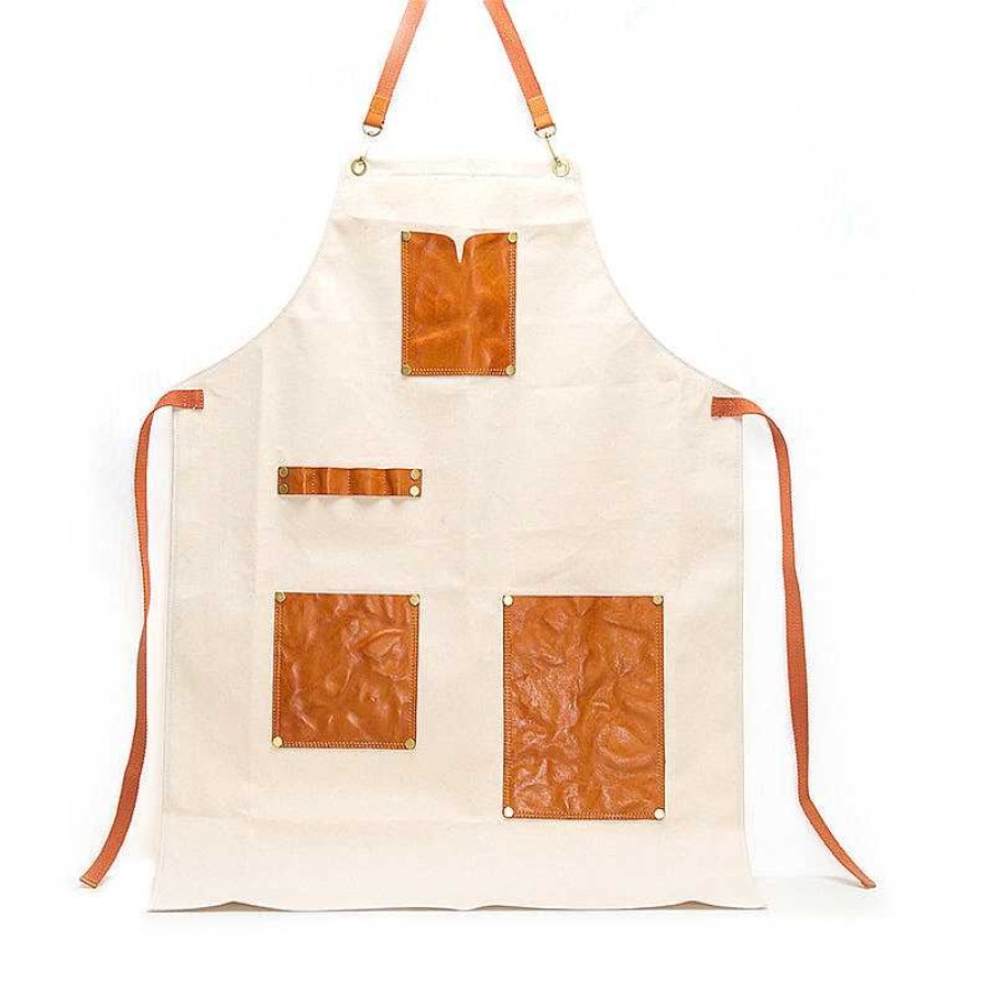 Dwarves Vegetable-Tanned Leather-Paneled Cotton-Canvas Apron