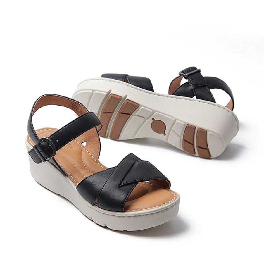 Dwarves Handmade Leather X Strap Sandals In / / Womens Platform Slingback