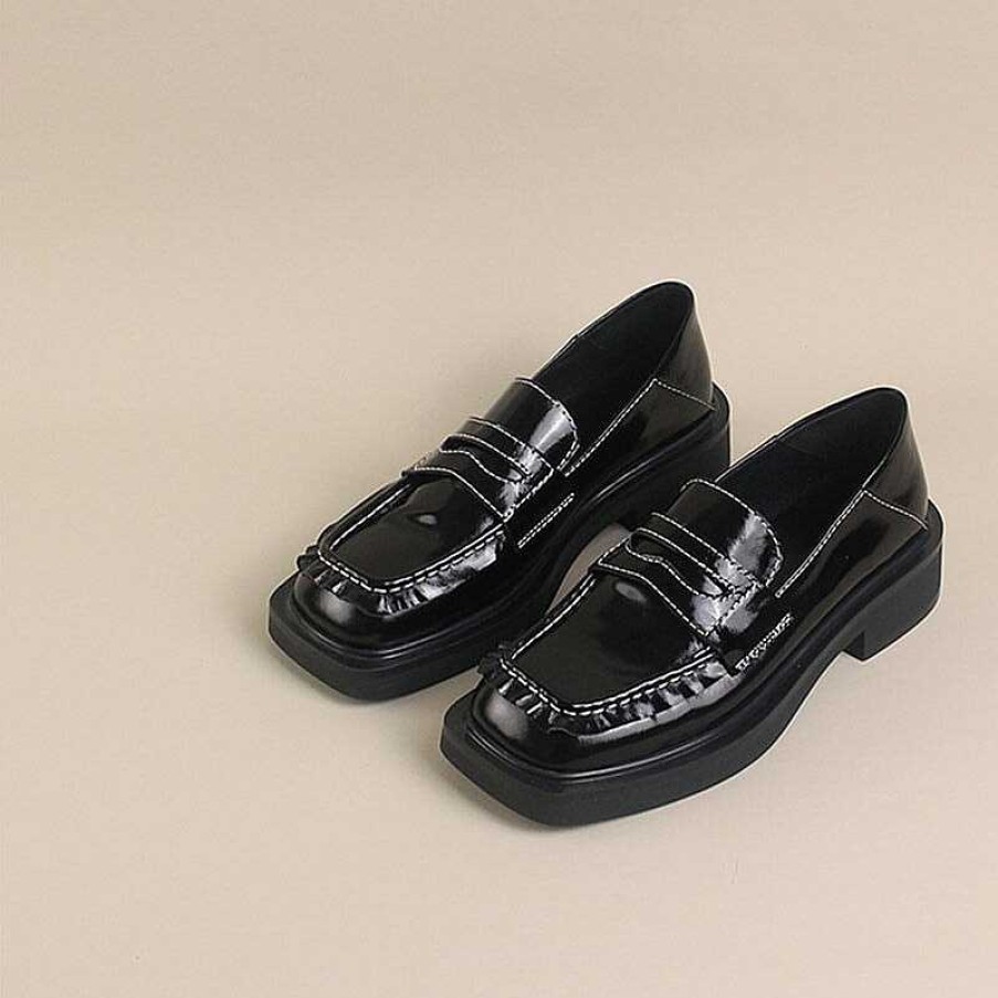 Dwarves Patent Leather Penny Loafers For Women In /