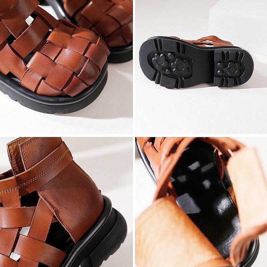 Dwarves Genuine Leather Gladiator Sandals For Women In /