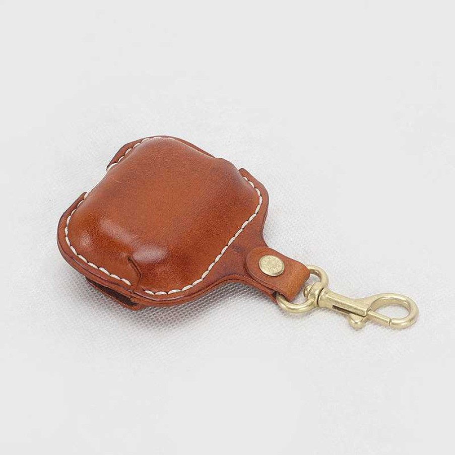 Dwarves Fashion Retro Cowhide Hand-Stitched Earphone Bag