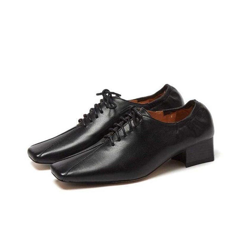 Dwarves Retro Lace Up Leather Shoes Square Toe Soft Oxford Shoes In / /