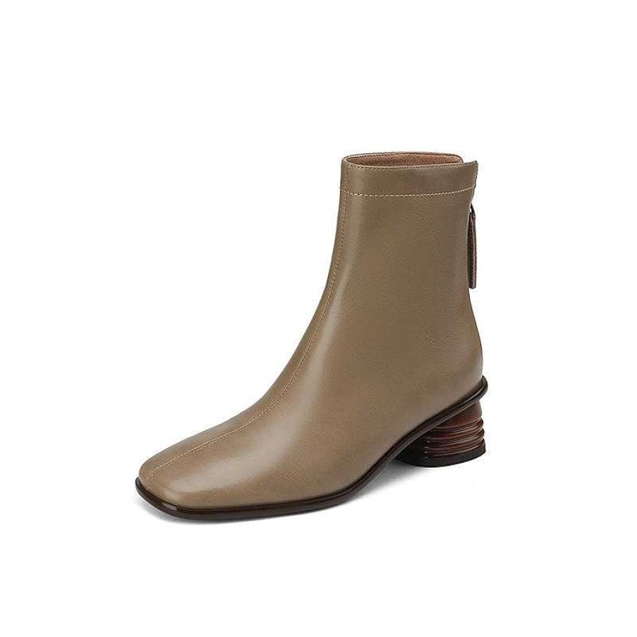 Dwarves Classic Elegant Chelsea Boots Mid Heel Back Zipper Stretch Boots Square Toe Sock Boots /