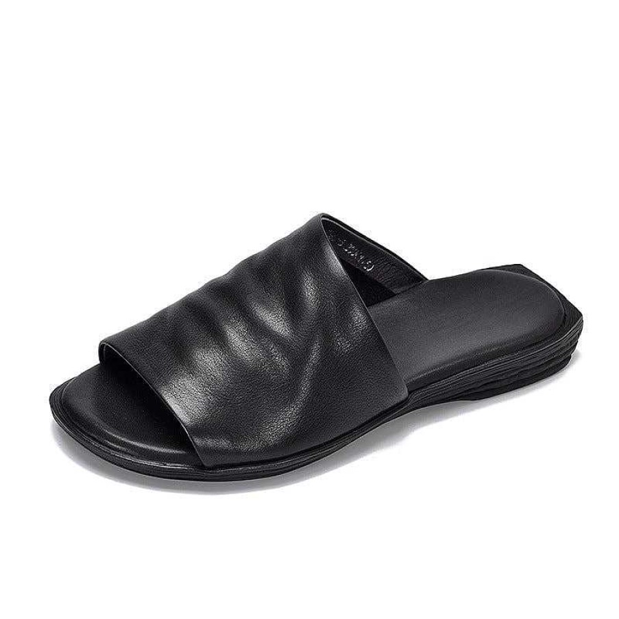 Dwarves Women'S Genuine Leather Slippers Open Toe In /