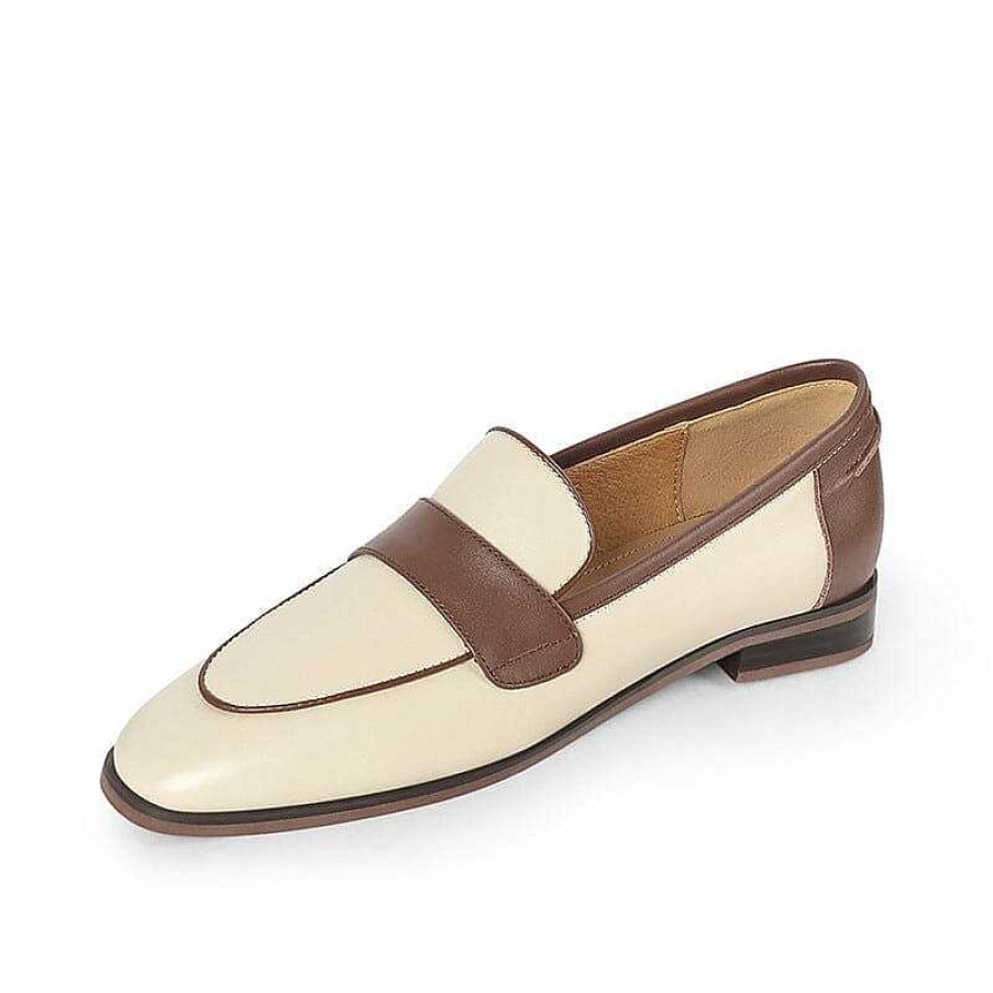 Dwarves Soft Leather Loafers For Women Color Blocking In /