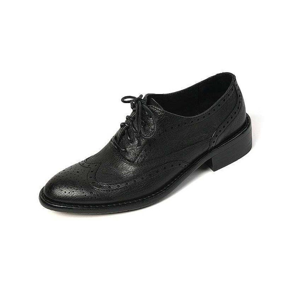 Dwarves Oxford Tie Shoes For Women Genuine Leather Brogue Shoes In /