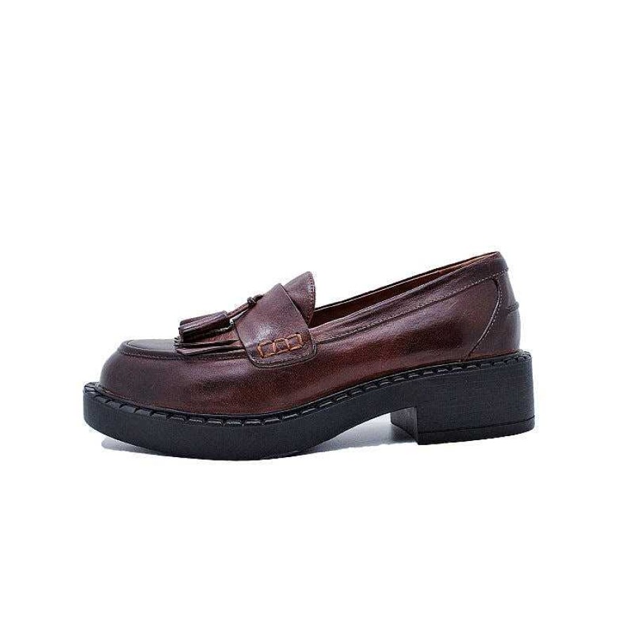 Dwarves Horse Leather Loafers With Tassels Handmade Shoes In /