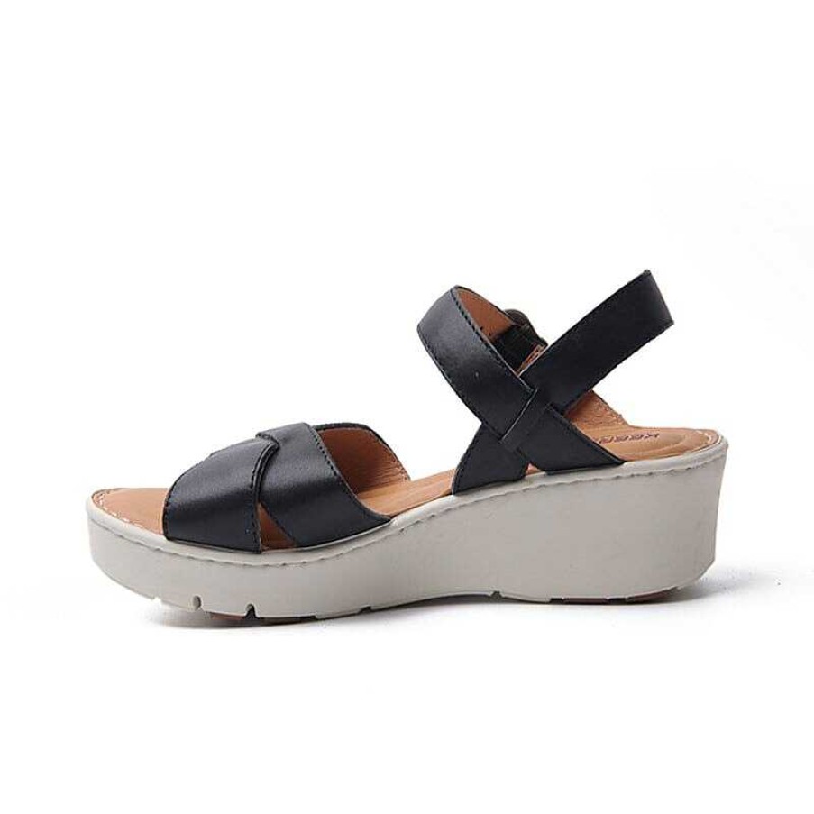 Dwarves Handmade Leather X Strap Sandals In / / Womens Platform Slingback