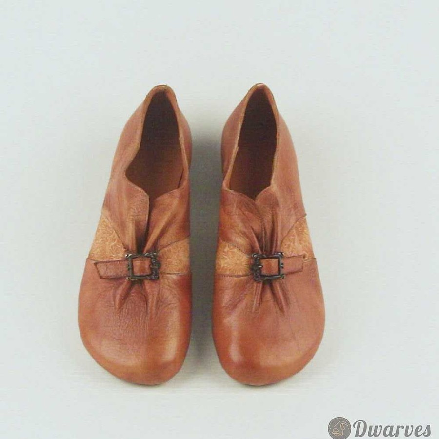 Dwarves Handmade Leather Flats Round Toe Loafers /