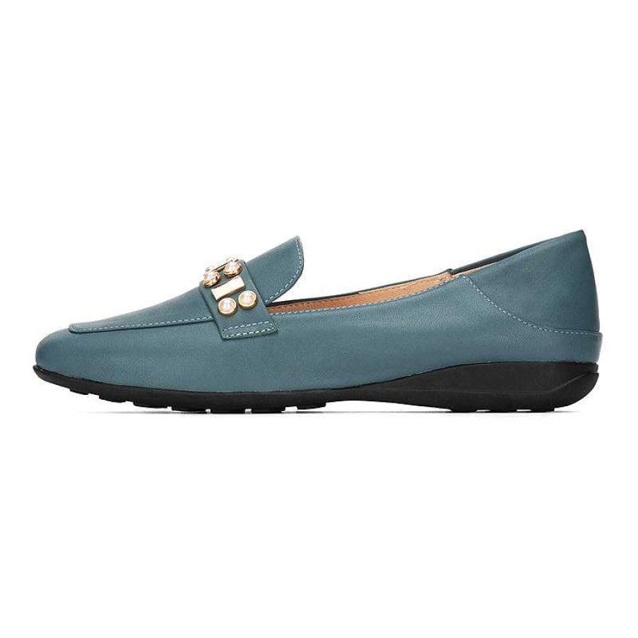 Dwarves Sequins-Detailed Leather Loafers For Women /