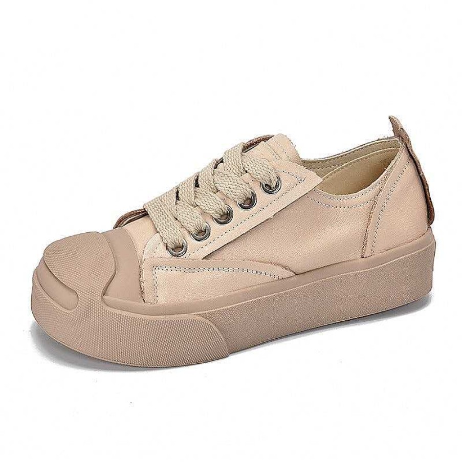 Dwarves Leather Rubber Toecap Sneakers For Women Low-Top Lace Up In / /