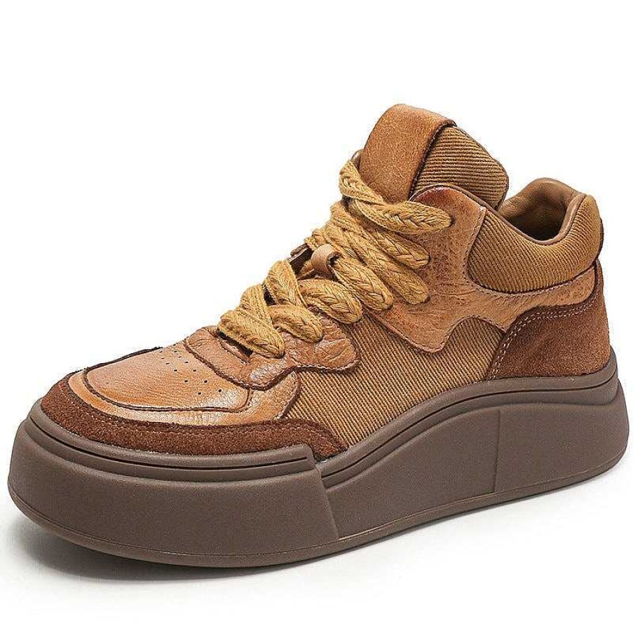 Dwarves Genuine Leather High-Top 35Mm Platform Sneakers For Women In / /