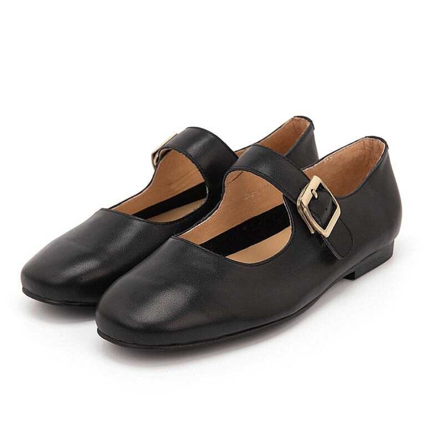 Dwarves Round Toe Leather Mary Jane Shoes In /