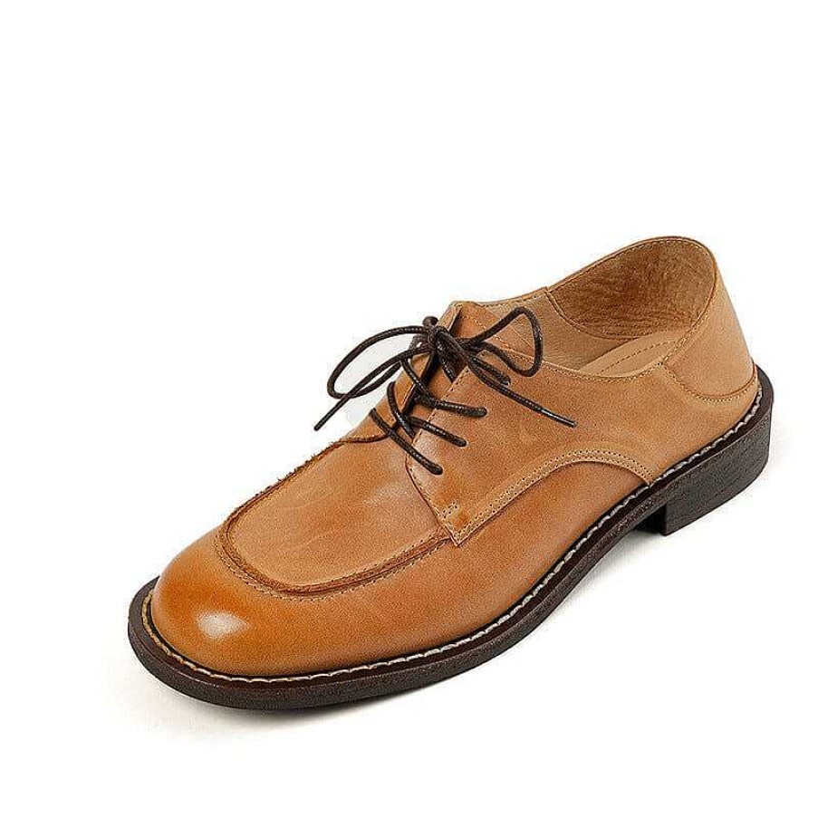 Dwarves Handmade Calfskin Lace Up Oxfords For Women In /